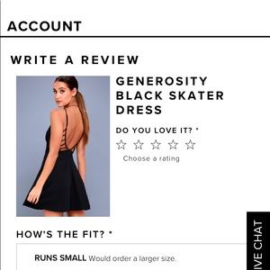 Lulu’s black dress